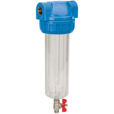 Φιλτροθήκη κεντρικής παροχής 10″ – 1/2″ με βαλβίδα