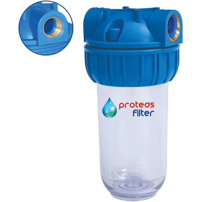 Μονή φιλτροθήκη κεντρικής παροχής διάφανη πλαστική 7″ – 3/4″ – σκέτη